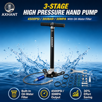 Pompe à main haute pression PCP pour bouteille d'oxygène, gonfleur d'air portable avec manomètre et filtre anti-humidité, déconnexion rapide, directement de l'usine