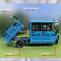 Tricycle de livraison électrique en gros avec cabine, moto-tricycle utilitaire pour adultes, tricycle cargo ouvert pour la mobilité