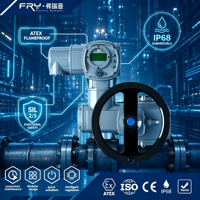 Actionneur électrique intelligent modulateur IP68 ATEX SIL multi-tours avec retour HART Modbus RTU vers PLC/DCS, boutons OUVRE-ARRÊTE-FERME