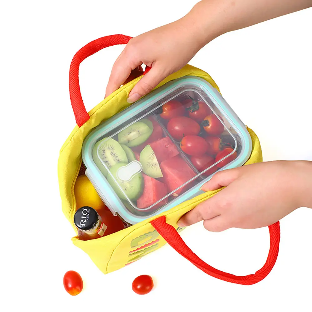 बच्चों और आउटडोरवादियों के लिए प्यारा डायनासोर लंच बैग बड़ी क्षमता वाला थर्मल इंसुलेटेड स्टोरेज हैंडबैग