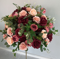 Boules de fleurs artificielles réutilisables de 50 cm, 60 cm, 70 cm, roses, blanches, rouges, grandes, pour arrangements floraux, centres de table pour la décoration de mariage