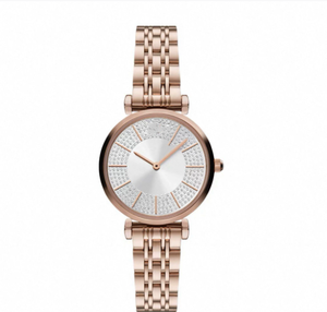 Ginky AR1925 Star Couple Diamond Watch Estilista Reloj de cuarzo de moda con correa de acero inoxidable resistente al agua Caja de aleación - Product Image 6