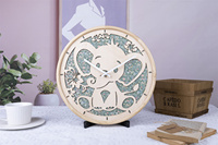 Jam Dinding Modern Desain Still Life untuk Ruang Tamu, Bingkai Kayu MDF Berongga, Jarum Quartz, Satu Sisi, Gantung