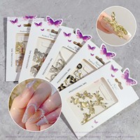 10 Design Aurora Papillon Ours Lapin Arc Coeur Chaîne Alliage Nail Charmes Belle Nail Art Accessoires
