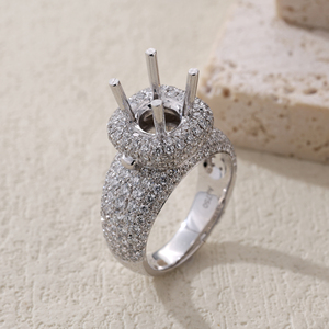 Offres Spéciales élégant 18K or blanc de qualité supérieure naturel 2-3 carats diamant bijoux pour femmes Semi montage personnalisé pour les fiançailles - Product Image 3