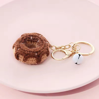 Vente en gros de porte-clés en crochet mignon en forme de fruits, pastèque, orange, fraise, nourriture, porte-clés en crochet mignon, accessoires pour sac