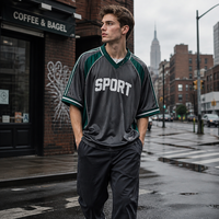 Jersey Sepak Bola Minimalis OEM Sublimasi, Model Longgar, Ringan, untuk Latihan dan Streetwear