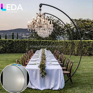 LEDA Wedding Chandelier Floor Standing Candle Chandelier <b>Stand</b> <b>Hanging</b> Crystal Chandeliers on Arch Supports Frame - Product Image 1
