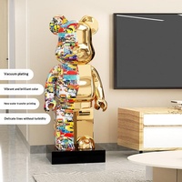 Décoration Ours Violent pour Meuble TV de Salon, Grande Figurine au Sol, Style Moderne, Luxe Léger, Simple, Nouvelles Décorations pour la Maison, Figurine en Résine Pure