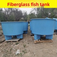 Bassin en fibre de verre épaissi, facile à nettoyer, pour l'élevage de poissons, résistant à la déformation