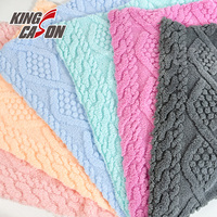Nouveauté Kingcason, 100% polyester, velours épais et chaud, jacquard double face, pour couverture, pyjama, vêtement, textile de maison
