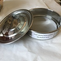 Tamis de laboratoire en acier inoxydable et cuivre pour l'échantillonnage des sols, mailles de 10, 20, 100, 200, 350, 600 microns