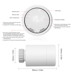 Accessoire ABS de vanne de radiateur <span class=keywords><strong>thermostatique</strong></span> <span class=keywords><strong>intelligente</strong></span> Zigbee (TRV) pour <span class=keywords><strong>tête</strong></span> d'accessoire de radiateur de chauffage d'hôtel pour maison <span class=keywords><strong>intelligente</strong></span> - Product Image 2