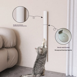 Üç Aşamalı Kendin Yap Özelleştirilebilir Beyaz Kenevir Kedi Tırmalama Direği ve Tırnak Bileme Direkli Tırmanma Ağacı - Product Image 4