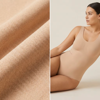 Tela Aero-Cloud Ultrafina de Nylon y Spandex con Nervaduras, 110G |   34% Spandex Sensación de Segunda Piel para Ropa Deportiva de Lujo