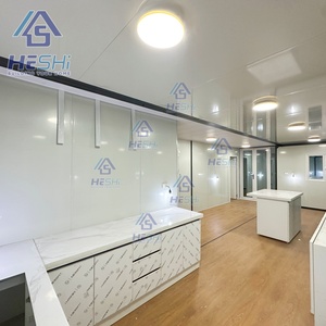 บ้านคอนเทนเนอร์สำเร็จรูปขนาด 40 ฟุต 20 ฟุต แบบขยายได้ ไม่ต้องเชื่อมต่อกับระบบไฟฟ้า 1 2 3 4 5 ห้องนอน บ้านพักแบบพับได้ โมดูลาร์ - Product Image 4
