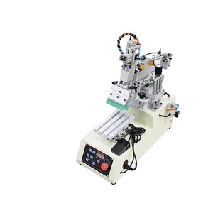 Machine d'impression sérigraphique à <span class=keywords><strong>plat</strong></span> en <span class=keywords><strong>PVC</strong></span> de bureau pour les couvercles de bouteilles, les sacs à main, les poubelles, machine d'impression sérigraphique semi-automatique - Product Image 5