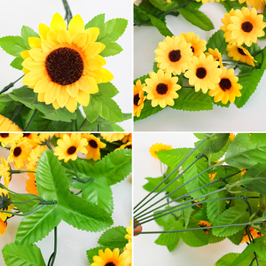 Guirnaldas de Girasoles Artificiales, Decoración de Pared con Flores de Seda para el Hogar, Bodas y Uso en Exteriores - Product Image 4