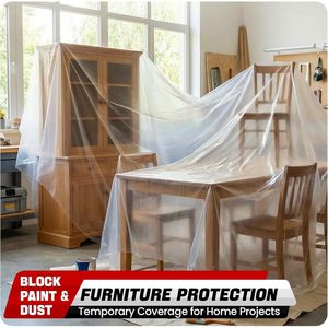 Clear <b>Plastic</b> <b>Sheeting</b> 5 Ft X 100 Ft 10 Mil Heavy Duty <b>For</b> Construction Painting <b>Greenhouse</b> Farm Use - Product Image 5