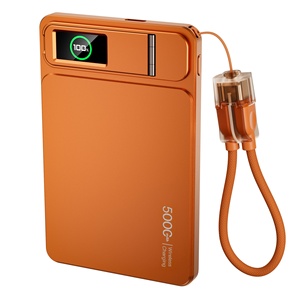 Soporte Plegable 3 en 1 de Aleación con Pantalla TFT, Batería Externa de 20W Tipo-C de Polímero de Litio de 10000mAh con Cables Integrados - Product Image 5