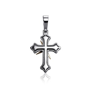 Altın Gümüş Pirinç Erkek Kolye Ankh Haç Horus'un Gözü Kolye Ucu Kübik Zirkon Taşlı Ağır Halat Zinciri Hip Hop Takı - Product Image 4