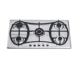 Piano <span class=keywords><strong>Cottura</strong></span> a Gas Integrato a 5 Fuochi, Cucina Professionale <span class=keywords><strong>da</strong></span> <span class=keywords><strong>90</strong></span> cm in Acciaio Inox, Vendita Calda - Product Image 1