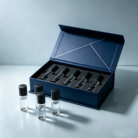 Boîte d'emballage élégante en carton pour parfum, logo personnalisé, kit d'échantillons de luxe pour huile essentielle et parfum