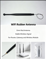 Antenne WiFi en caoutchouc Aurora Yu AN2400-92 2.4G omnidirectionnelle avec câble Pigtail et borne dorée, gain 3.8dBi pour routeur, passerelle, module sans fil