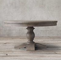 Meubles de salon rétro de style américain table à manger circulaire en bois massif hôtel villa chez l'habitant personnalisable