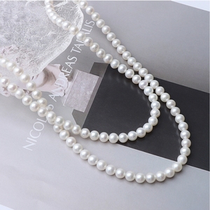 Collar de cuentas de perlas de agua dulce redondas naturales de 5-5,5mm de alta calidad, collar de cadena de clavícula de perlas versátil para joyería de mujer - Product Image 6
