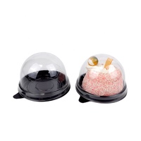 Mini boîte en plastique pour petits gâteaux, dôme, pâtisserie, gâteau de lune, Muffins, emballage Blister, boîte ronde