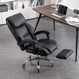 Kursi kulit ergonomis Komputer, kursi kantor tetap nyaman