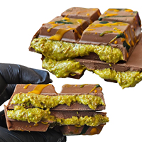 Vente en gros d'usine OEM de chocolat en pâte de pistache Halal Dubai célèbre fait à la main de marque privée chocolat Kataifi exotique