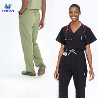 Tenues médicales et de beauté unisexes à manches courtes, imperméables, en polyester et élasthanne, avec logo personnalisé