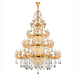 European Style Crystal Chandelier Multi Head E14 LED Round Home Lighting For Living Room Villa <b>Ceiling</b> <b>Light</b> - Product Image 1