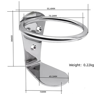 Portabevande Marino in Acciaio Inox 316 - Portabicchieri Antiruggine per Yacht, Cabina e Coperta di Imbarcazioni - Product Image 6