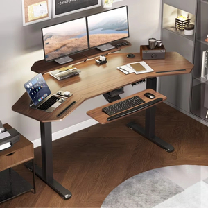 Electric Height <b>Adjustable</b> Standing Desk Dual Motor Ergonomic Sit Stand Computer <b>Table</b> with Wood Top for Modern Home Office - Product Image 4