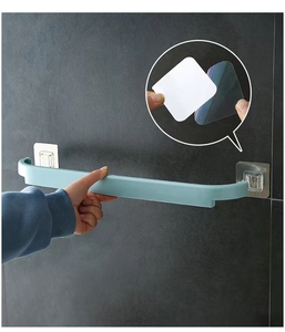 Porte-serviettes adhésif mural pour salle de bain, étagère à serviettes, support à ventouse pour toilettes, organisateur de <span class=keywords><strong>cuisine</strong></span> et salle de bain - Product Image 6