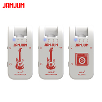 Système de guitare sans fil JAMJUM WS-4 2.4G, 2 émetteurs 1 récepteur, portée de 40 m, 8 canaux, 282 °   Prise rotative
