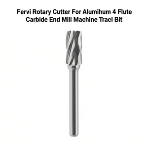 Cortador Rotatorio Fervi para Aluminio, Fresa de Carburo de 4 Filos, Herramienta para Máquina - Product Image 2