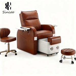 Lujo moderno salón de uñas muebles ajuste pedicura sofá silla lavabo Push-up pie baño lavabo Spa pie pedicura sillas - Product Image 2