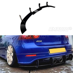 Glossy Black <b>Car</b> Rear Bumper <b>Diffuser</b> Lip Splitters Spoiler Rear Bumper Protector for Volkswagen Golf 5 MK5 R32 2005-2008 - Product Image 1