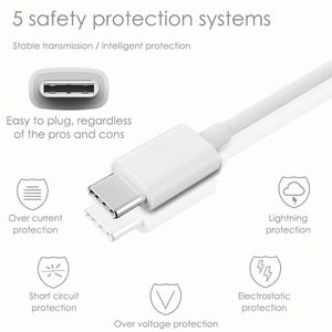 สายชาร์จเร็ว Type-C ยาว 1 เมตร 3 ฟุต ราคาโรงงาน สำหรับโทรศัพท์มือถือ IP พร้อมกล่องบรรจุภัณฑ์ - Product Image 4