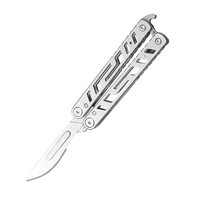 Couteau pliant en acier inoxydable, lame en acier 420, couteau utilitaire rotatif à changement rapide - EDC OEM, coupe-papier portable, outil de déballage