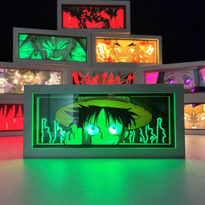 69 vente en gros dessin animé Kuromi 3D papier Snap cadre led boîte à lumière personnage d'anime ma mélodie papier sculpture lampe chambre veilleuse - Product Image 3