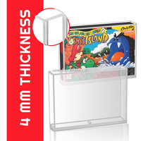 Boîte de présentation en acrylique UV pour jeux vidéo Super Nintendo SNES N64 MKDGS