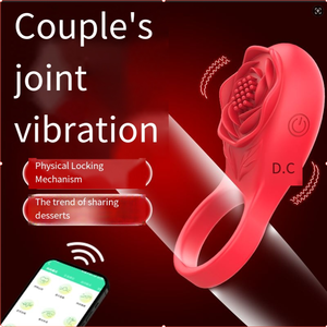 Juguete de Resonancia para Parejas, Anillo de Bloqueo con Forma de Rosa para Estimulación del Clítoris y Retraso de la Eyaculación, Juguete Sexual Vibrador Inalámbrico - Product Image 5