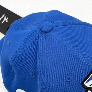 OEM ODM Blue Cotton Dad Cap Custom Embroidery Logo Men Youth Team Baseball Hats