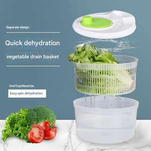 Secador Manual doméstico para frutas y verduras Cocina Lavado de verduras Lavabo de drenaje Herramienta secadora de drenaje de frutas y verduras - Product Image 4