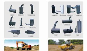 Sistema di scarico dell'escavatore Aftermarket e parti del sottocarro silenziatore, componenti per tubi e binari - Product Image 4